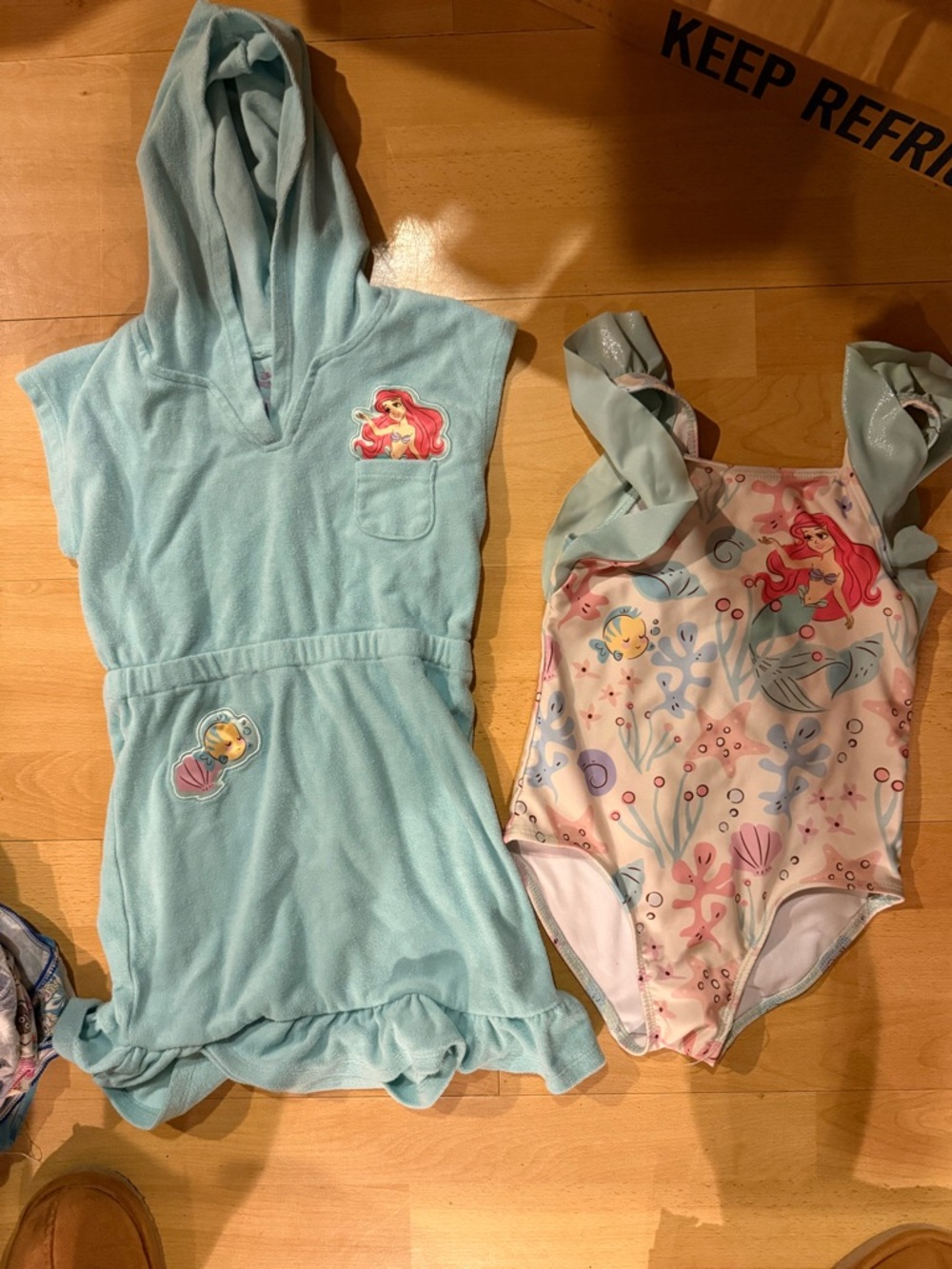 Disney The Little Mermaid Girls' swimsuit and swim cover